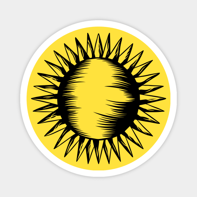 Engraved Sun Enchanced Magnet by growingartwork